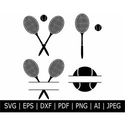 tennis ball svg, tennis racket monogram svg, ball svg, split monogram svg, tennis svg, rocket ball clipart, svg cut file