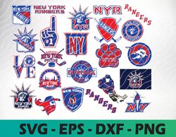 New York Rangers logo, bundle logo, svg, png, eps, dxf, Hockey Teams Svg