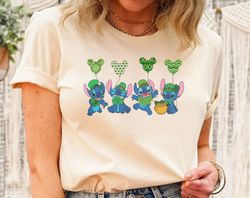 Vintage Stitch St Patricks Day Shirt, Stitch Lucky Shamrocks, Stitch