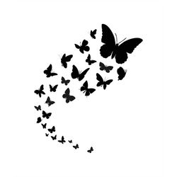 Flying Butterflies, Layered Cut Files SVG  PNG  Gif  JPEG Cricut Design Space files
