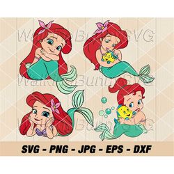 baby princess svg png, layered mermaid princess svg, baby mermaid princess png, svg files for cricut, instant download