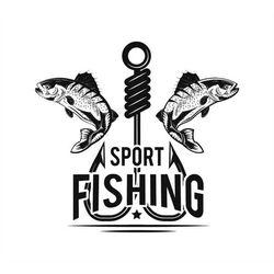 Sport Fishing, Editable Layered Cut Files SVG  PNG  JPEG  Eps  GiF  Ai Cricut Design files