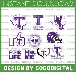 10 Files Tarleton State Texans, Tarleton state university Designs. SVG Files, Cricut, Silhouette Studio, Digital Cut