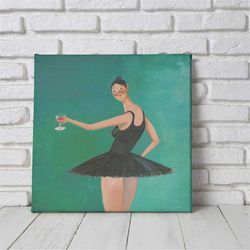kanye west square canvas or poster - runaway beautiful dark twisted fantasy ballerina fine art contemporary - home decor