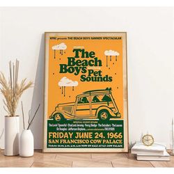 the beach boys pet sounds concert poster, the beach boys band poster, rock band poster
