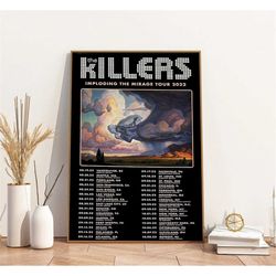 the killers band imploding the mirage tour 2022 poster, rock band poster