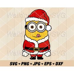Christmas Minion Svg Png, Layered Despicable Character Svg, Despicable Christmas Svg, Minion Santa Svg Files For Cricut,