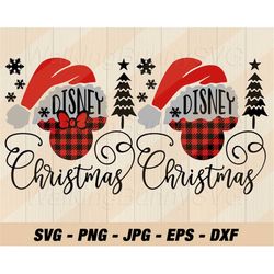 Mouse Ears Christmas Hat Svg Png, Layered Mouse Ears Merry Christmas Svg, Mouse Head Christmas Svg Files For Cricut, Ins