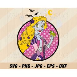 Horror Princess Svg Png, Layered Horror Princess Svg, Horror Movie Princess Svg, Halloween Princess Svg Files For Cricut