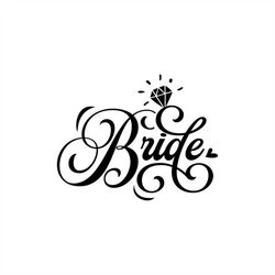 Bride Lettering Typography, Layered Cut Files File SVG  PNG  Ai  GiF  JPEG  EpS Cricut Design File