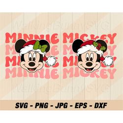 Mouse Head Christmas Hat Svg Png, Layered Mouse Christmas Svg, Mouse Ears Christmas Svg Files For Cricut, Instant Downlo