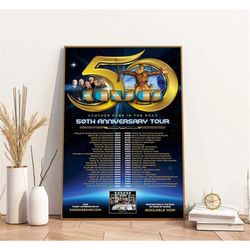 kansas 50th anniversary tour 2023 poster, kansas band poster, rock band poster, music lover gift