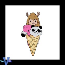Funny Summer Shirt Animal Lover Ice Cream Svg, Holiday Gifts For Girl, Family And For Friend Svg Diy Crafts Svg Files Fo