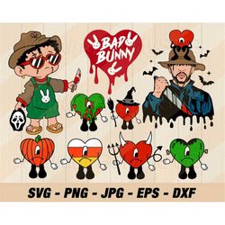 Bad Bunny Svg Png, Layered Bad Bunny Svg, Un Verano Sin Ti Svg, Baby Benito Svg, Sad Heart Svg, Instant Download