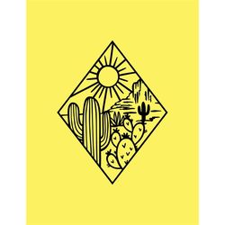 Prickly Beauty: Exploring the Enchanting Cacti of the Texas Desert, Cricut Design Cut File SVG  PNG  GiF  Ai  JPeG  EPS