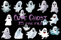 Halloween Ghost  15 PNG Files Sublimation Digital Vector File