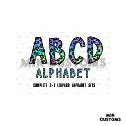 ABCD Complete A Z Leopard Alpabet Png, Alphabet Png, Leopard Colorful Png