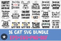 Cat SVG Bundle | Cat Lovers PNG Clipart Cut File for Cricut Print Ready Files