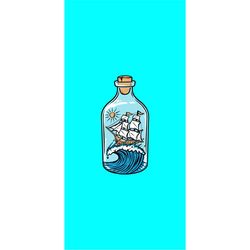 Capturing the Magic of the Seas: The Art of Sail in a Bottle, Fully Editable Layered Cricut Design Cut File SVG  PNG  Ai