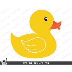 Rubber Duck SVG  Bathtime Clip Art Cut File Silhouette dxf eps png jpg  Instant Digital Download