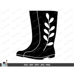 Cowgirl Boots SVG  Clip Art Cut File Silhouette dxf eps png jpg  Instant Digital Download