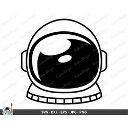 Astronaut Space Helmet SVG  Clip Art Cut File Silhouette dxf eps png jpg  Instant Digital Download