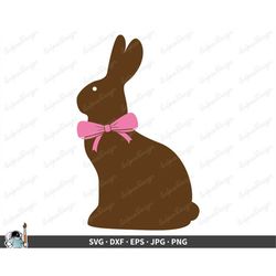 Chocolate Bunny Easter SVG  Clip Art Cut File Silhouette dxf eps png jpg  Instant Digital Download