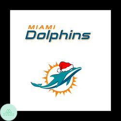 Miami Dolphins NFL Logo Svg, American Football Svg, Miami Dolphins Christmas Svg, NFL Christmas Svg, Football Svg Cricut
