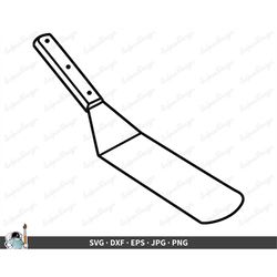 Grilling Spatula BBQ SVG  Clip Art Cut File Silhouette dxf eps png jpg  Instant Digital Download