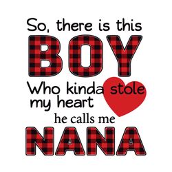 There Is This Boy Who Kinda Stole My Heart He Calls Me Nana Svg, Trending Svg, Nana Svg, Grandma Svg, Granny Svg, Stole