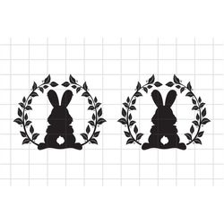 Easter Bunny Svg cut file, Instant Download for Cricut Silhouette, Easter Bunny in Floral Wrench. Rabbit cutting file.