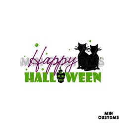 Black Cat Happy Halloween Svg, Halloween Svg, Black Cat Svg