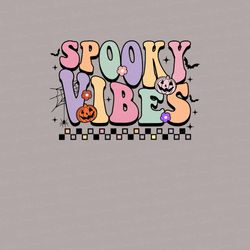 Spooky Vibes PNG-Halloween Sublimation Digital Design Download-spooky season png, skeleton png, ghost png, boho Hallowee