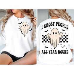 Ghost People Year Round Svg, Cool Ghost Halloween, Retro Svg, Halloween Svg, Designs Downloads, Shirt Design, Sublimatio