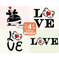 Love svg files/Girls shirt design Valentine's day svg files / Minnie Mouse bow clipart Love sign Disney Family shirts sv