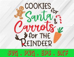 Cookies for Santa Carrots for the Reindeer SVG, Christmas plate svg, Milk for santa svg, Kids christmas svg, Santa plate