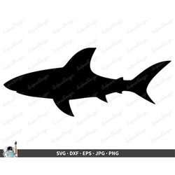 Shark Icon SVG  Clip Art Cut File Silhouette dxf eps png jpg  Instant Digital Download