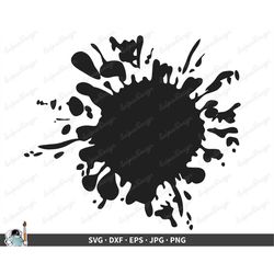 Paint Splatter SVG  Clip Art Cut File Silhouette dxf eps png jpg  Instant Digital Download