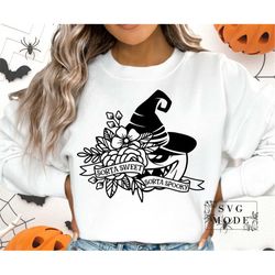 Sorta Sweet Sorta Spooky SVG PNG, Floral Pumpkin Svg, Spooky Season Svg, Flower Pumpkin Svg, Funny Halloween Svg, Hallow