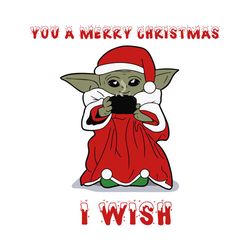 I Wish You A Merry Christmas Yoda Svg, Christmas Svg, Xmas Svg, Christmas Gift, Merry Christmas, Yoda Svg, Christmas Yod
