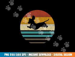 Dachshund Vintage Silhouette 60s 70s Retro grunge Dog Lover  png, sublimation copy