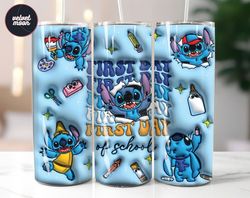 3D Cartoon Inflated Tumbler, First Day Of School Tumbler Png