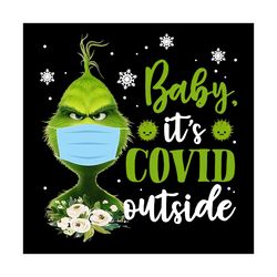 Baby Its Covid Outside Grinch PNG, PNG Only, Christmas Svg, Xmas Svg, Merry Christmas, Christmas Gift, Grinch, The Grinc