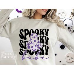 Spooky Babe SVG PNG, Halloween Mom Svg, Halloween Svg, Witchy Mama Svg, Witchy Vibes Svg, Daisy Ghost Svg, Halloween Shi
