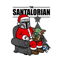 The SantaLorian Svg, Christmas Svg, Xmas Svg, Merry Christmas, Christmas Gift, Santa Svg, Santa Claus, Baby Yoda Svg, Yo