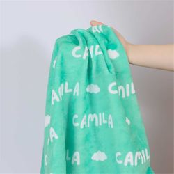 Personalized Baby Blanket, Multi Color Minky Baby Blanket, Baby Blanket with Name, Baby boy Blanket, Custom Name Nursery