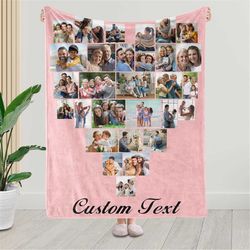 custom photo blanket, picture blankets personalized, photo blankets collage, memorial blanket, dad blanket, father's day