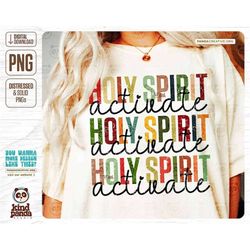 Holy Spirit Activate PNG SVG, Christmas Sublimation Design, Merry Christmas Dtf Dtg Transfer, Christmas DIY Tshirt, Swea