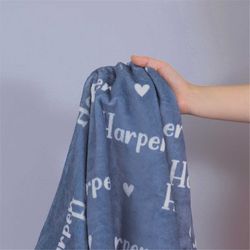 Personalized Baby Blanket, Multi Color Minky Baby Blanket, Baby Blanket with Name, Monogram Blanket, Custom Name Nursery