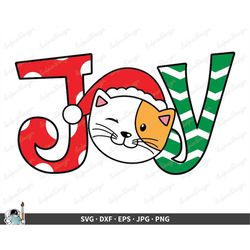 Christmas Joy SVG  Clip Art Cut File Silhouette dxf eps png jpg  Instant Digital Download